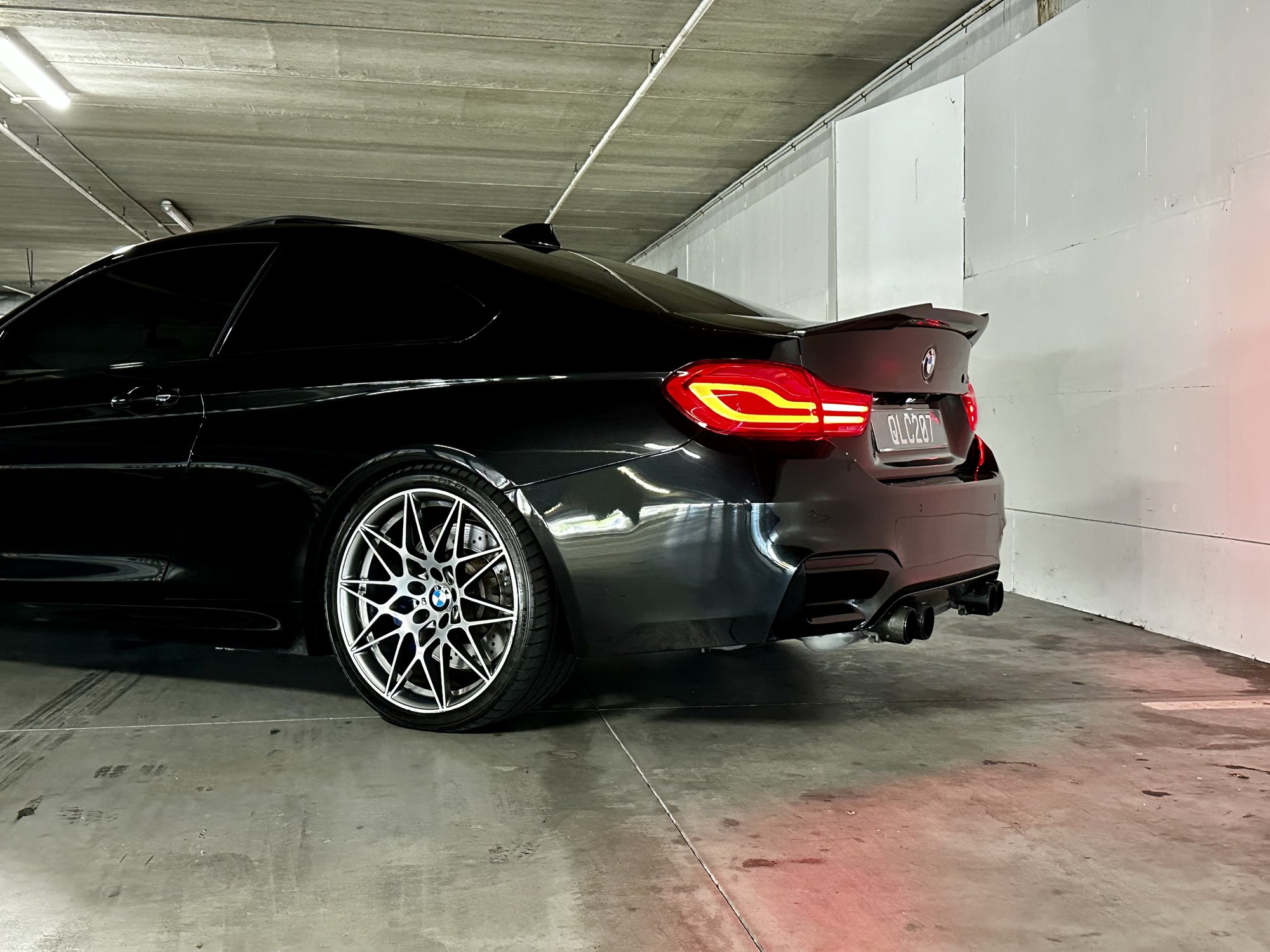 Black BMW tinted windows